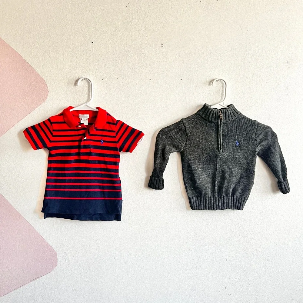 Ralph‎ Lauren Boys 18M Bundle Polo + Sweater